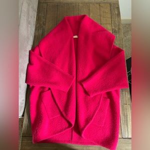 Bright magenta blanket sweater